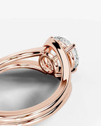 2 Carat Lab Grown Round Cut Diamond Split Shank Ring