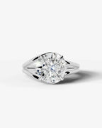 2 Carat Lab Grown Round Cut Diamond Split Shank Ring