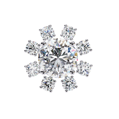 Radiant Bloom Lab Grown Diamond Earrings | Luxury Floral Cluster Studs  | Sustainable Diamond Jewelry for Everyday Elegance –Lustraa’s Floral Earrings