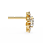 Radiant Bloom Lab Grown Diamond Earrings – Luxury Floral Cluster Studs – Sustainable Diamond Jewelry – Lustraa’s Floral Earrings