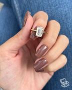 Emerald Cut Solitaire Engagement Ring – 2.56 Ct Lab Grown Diamond with Hidden Halo – Classic Emerald Diamond Ring– Lustraa’s Solitaire Ring