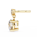 Diamond Drop Earrings – Lab Grown Round & Marquise Cut Floral Design, 1.84 Carat Floral Studs – Lustraa’s Floral Earrings