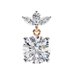 Diamond Drop Earrings – Lab Grown Round & Marquise Cut Floral Design, 1.84 Carat Floral Studs – Lustraa’s Floral Earrings