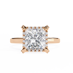 Princess Cut Lab Grown Diamond Engagement Ring – 2 CT Elegant Bridal Ring, Solitaire Wedding Jewelry– Lustraa’s Princess Diamond Ring