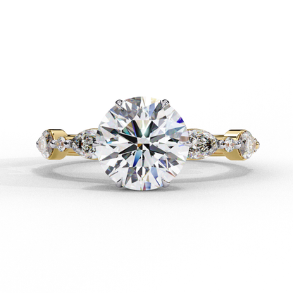 1.92 Carat Round Brilliant Cut Lab Grown Diamond Ring – Classic Round Solitaire Engagement Ring- Lustraa’s Fancy Solitaire Ring