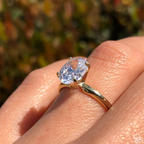 Oval Cut Lab Grown Diamond Solitaire Engagement Ring – Classic Oval Diamond Ring in Gold – Lustraa’s Elegant Oval Solitaire