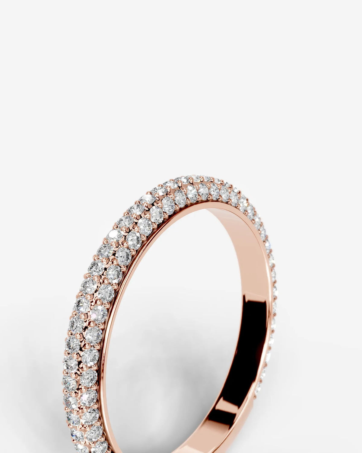 Lab Grown Diamond Wrapped Pavé Eternity Band Ring
