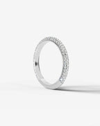 Lab Grown Diamond Wrapped Pavé Eternity Band Ring