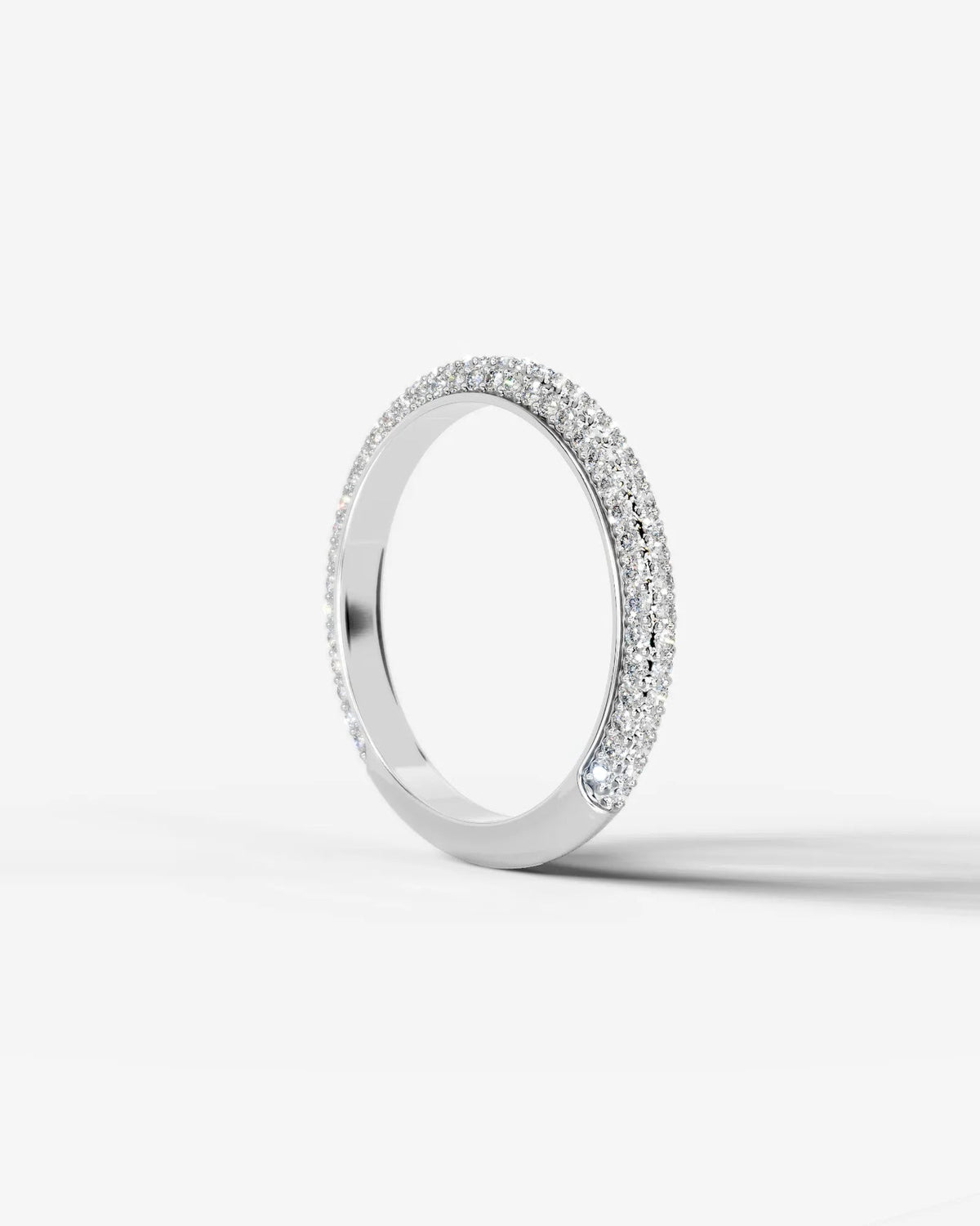 Lab Grown Diamond Wrapped Pavé Eternity Band Ring