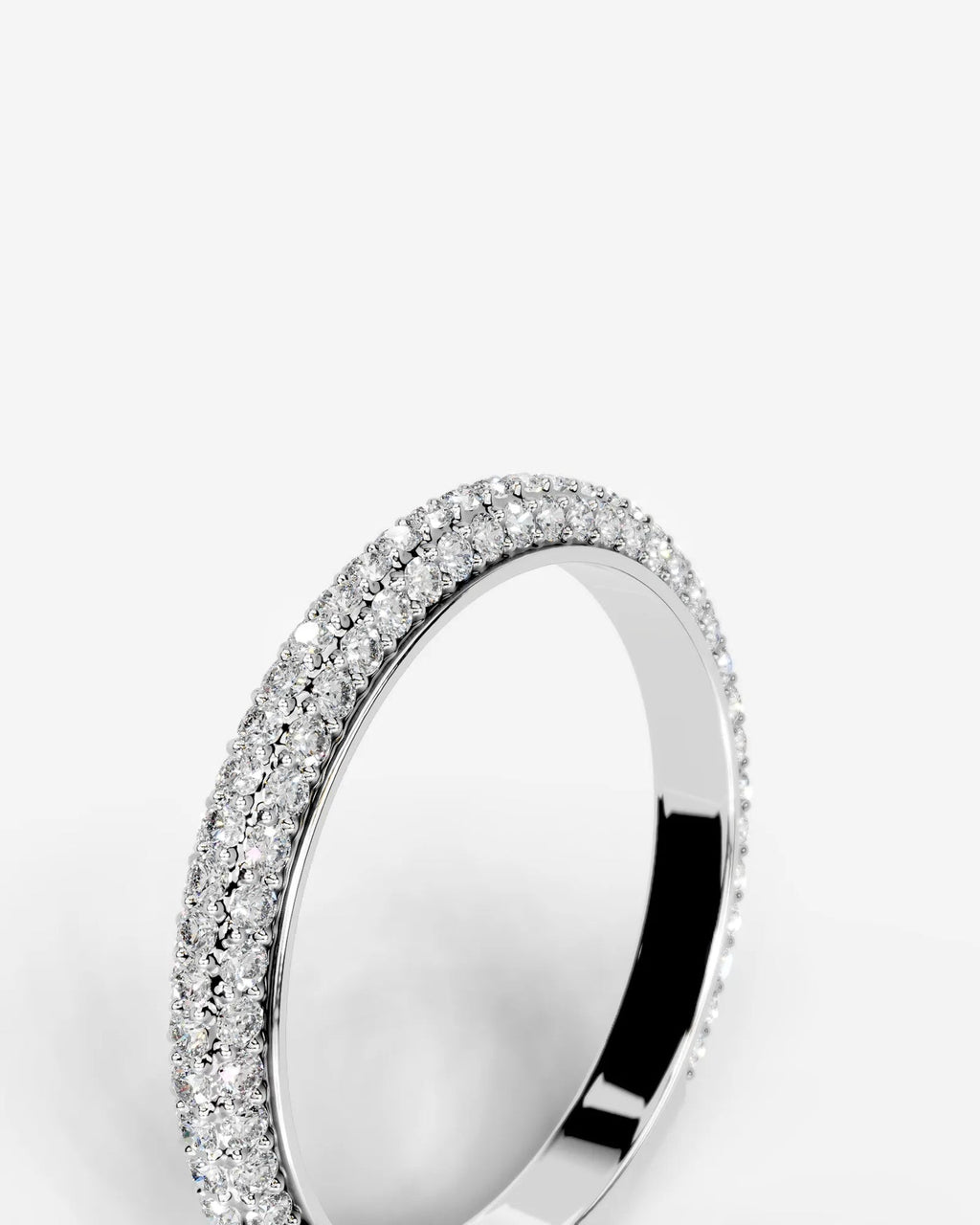 Lab Grown Diamond Wrapped Pavé Eternity Band Ring