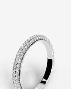 Lab Grown Diamond Wrapped Pavé Eternity Band Ring