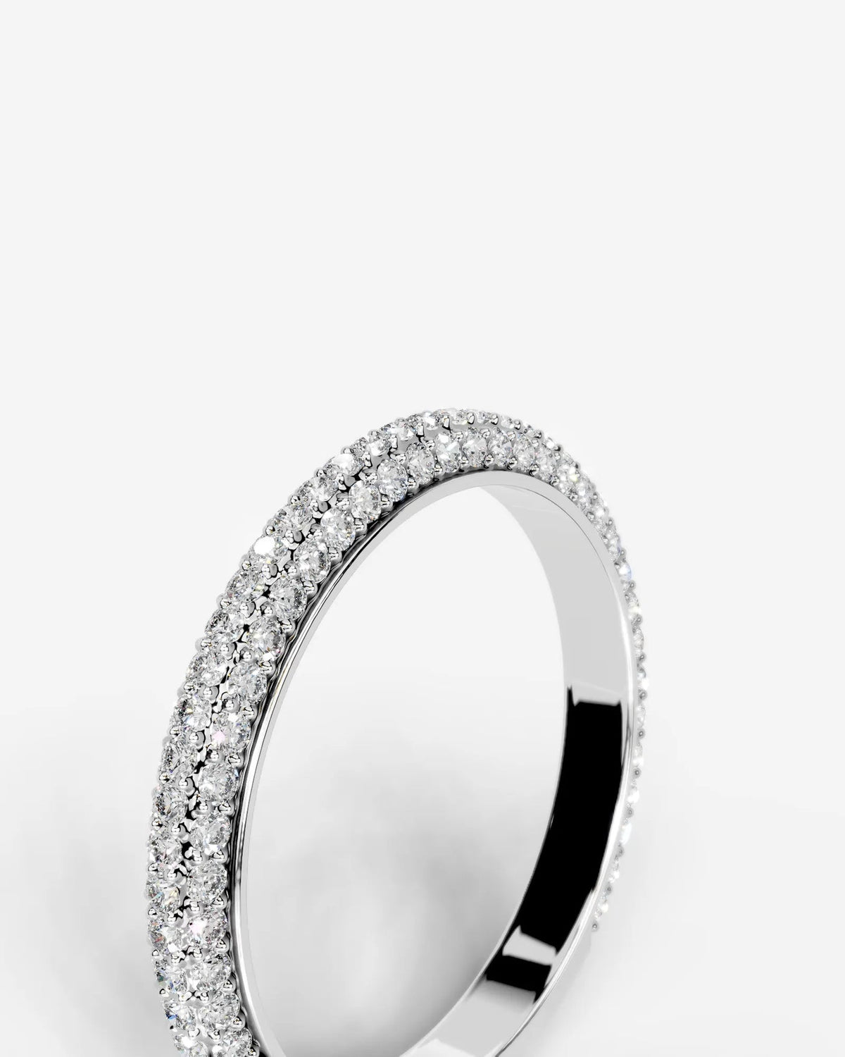 Lab Grown Diamond Wrapped Pavé Eternity Band Ring
