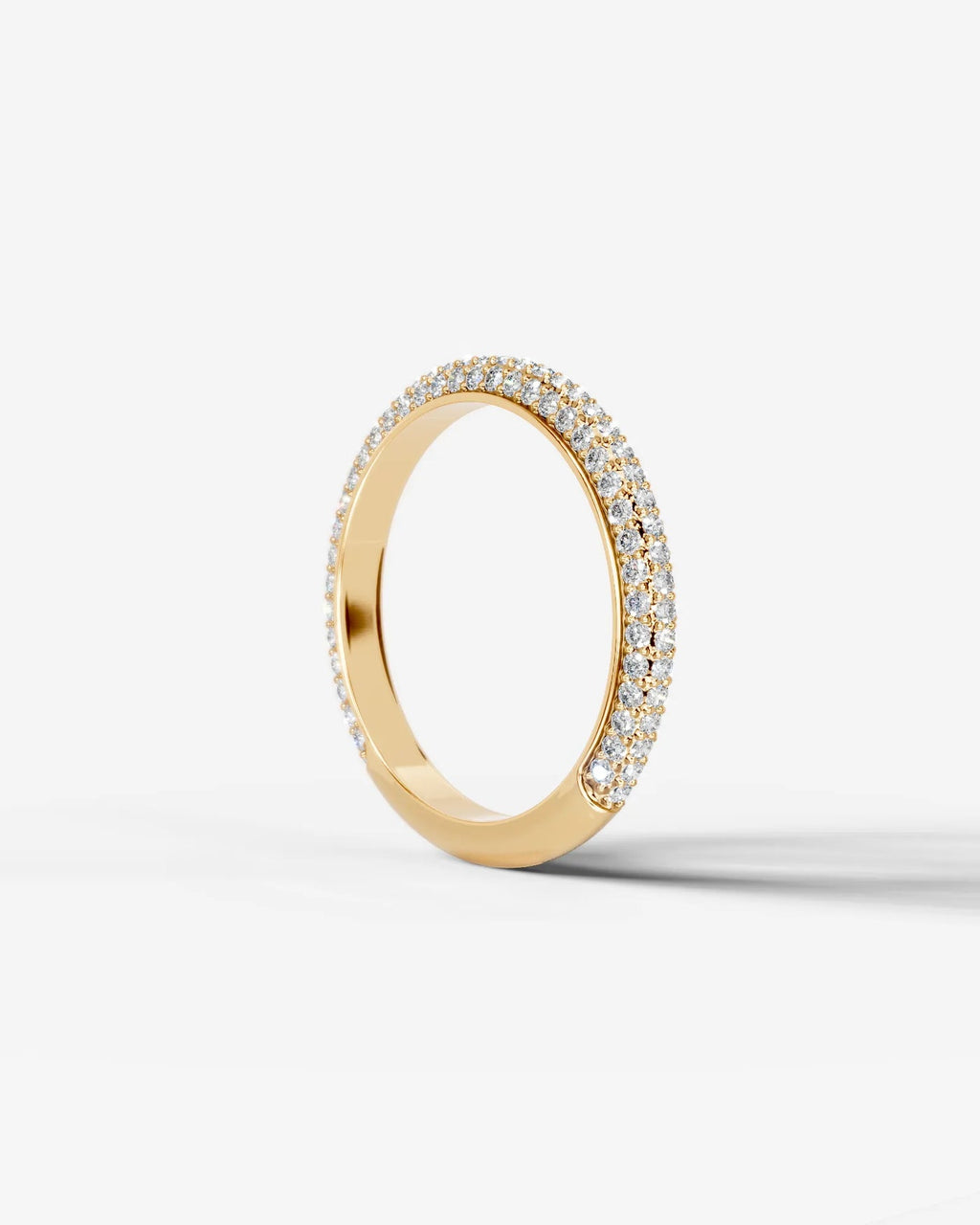 Lab Grown Diamond Wrapped Pavé Eternity Band Ring