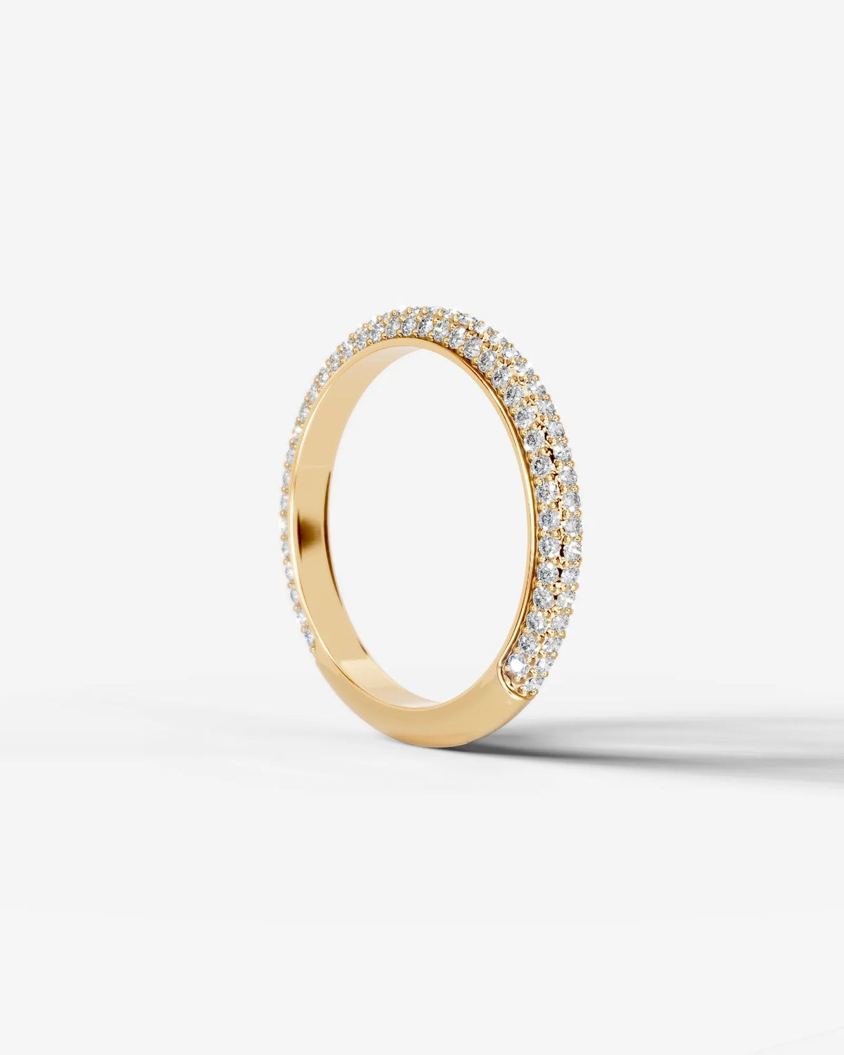 Lab Grown Diamond Wrapped Pavé Eternity Band Ring