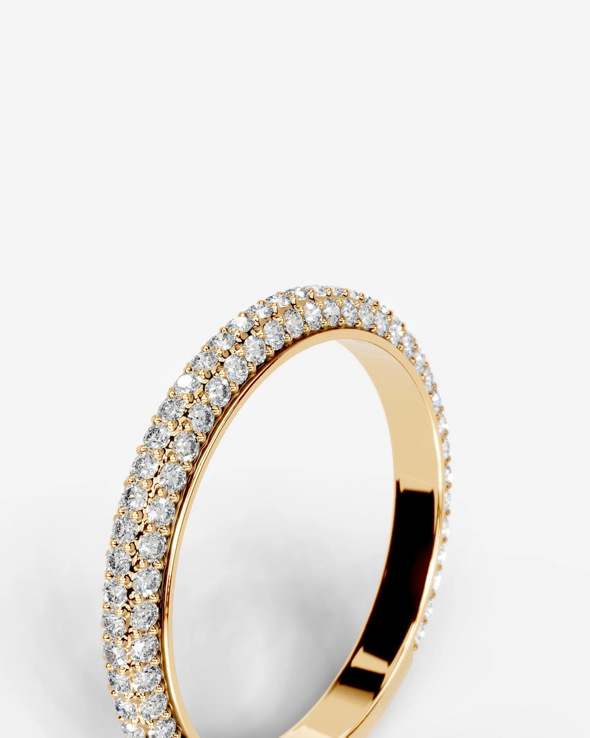Lab Grown Diamond Wrapped Pavé Eternity Band Ring