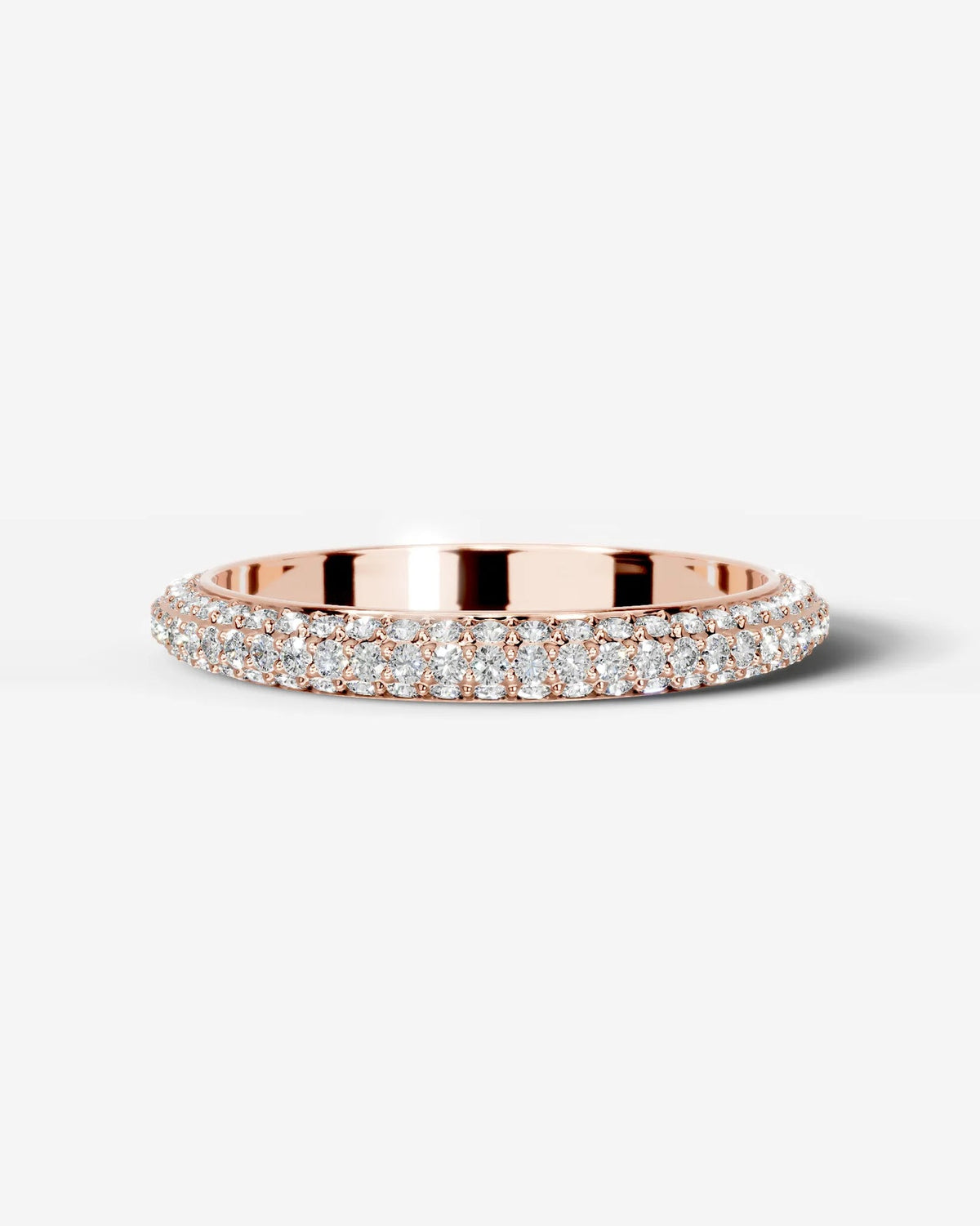 Lab Grown Diamond Wrapped Pavé Eternity Band Ring