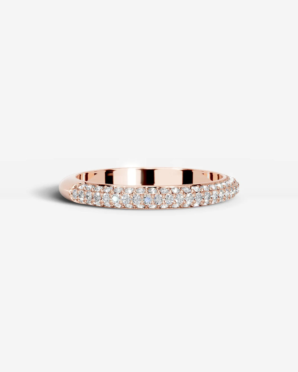 Lab Grown Diamond Wrapped Pavé Eternity Band Ring