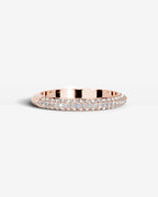 Lab Grown Diamond Wrapped Pavé Eternity Band Ring