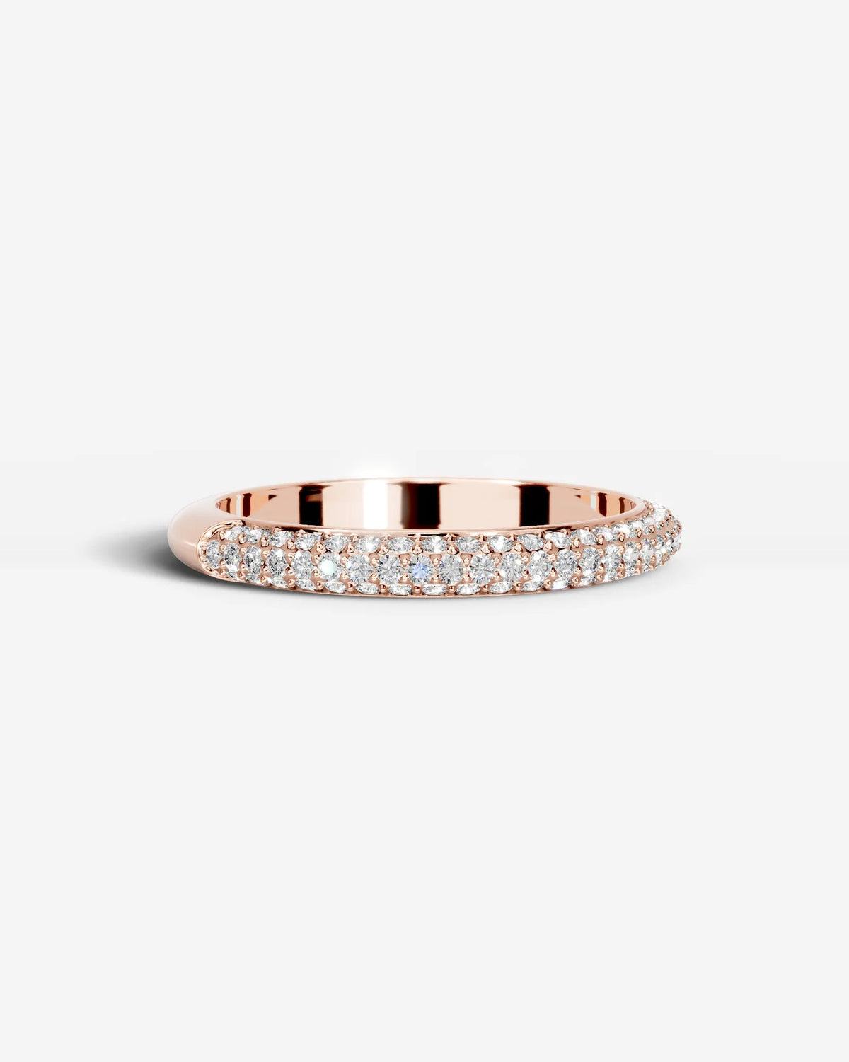 Lab Grown Diamond Wrapped Pavé Eternity Band Ring