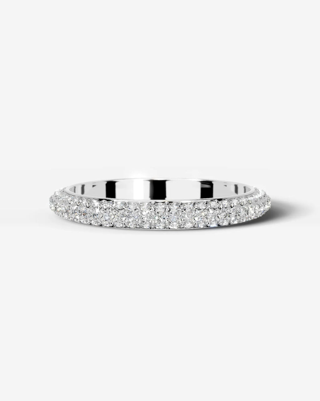 Lab Grown Diamond Wrapped Pavé Eternity Band Ring