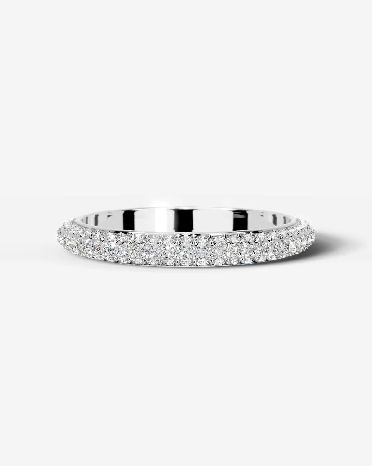 Lab Grown Diamond Wrapped Pavé Eternity Band Ring