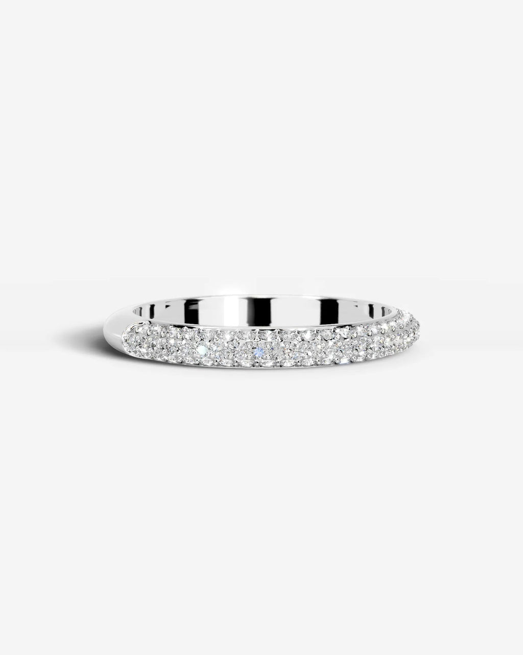Lab Grown Diamond Wrapped Pavé Eternity Band Ring