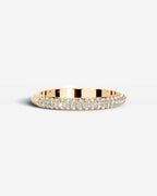 Lab Grown Diamond Wrapped Pavé Eternity Band Ring