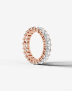 Lab Grown Diamond Full Circle Pavé Radiant Eternity Band Ring
