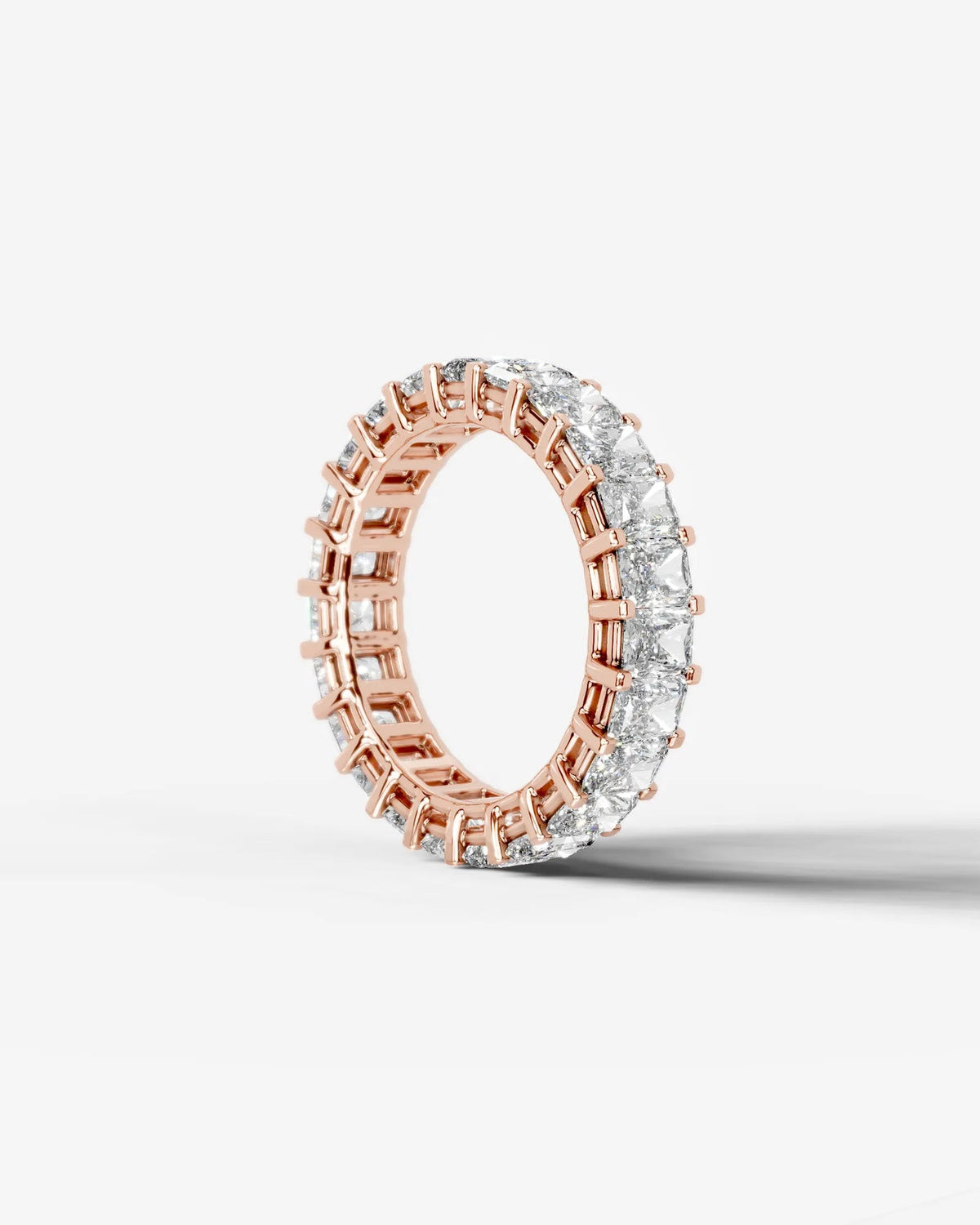 Lab Grown Diamond Full Circle Pavé Radiant Eternity Band Ring