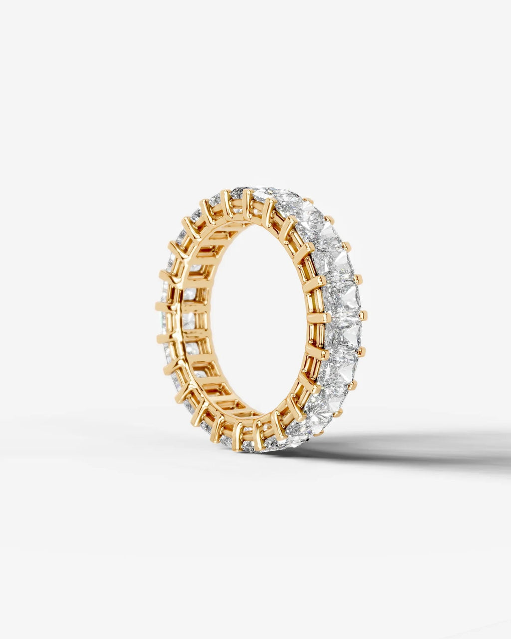 Lab Grown Diamond Full Circle Pavé Radiant Eternity Band Ring