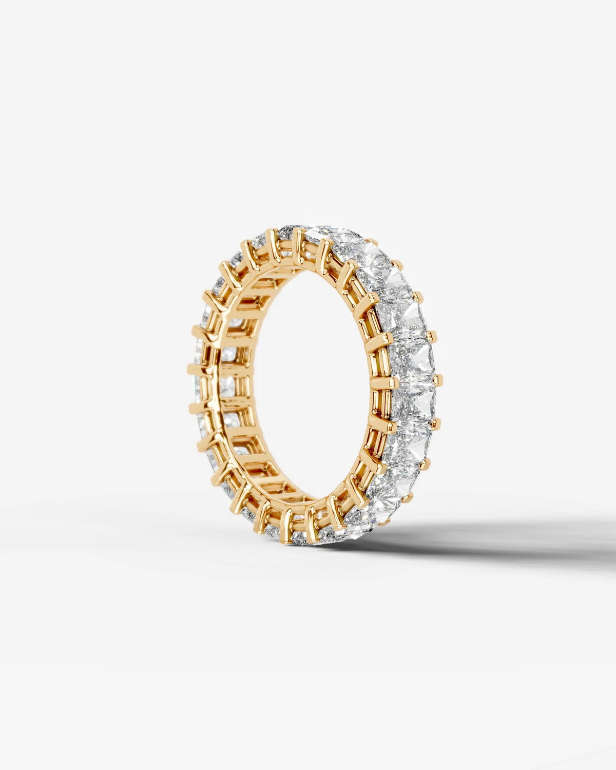Lab Grown Diamond Full Circle Pavé Radiant Eternity Band Ring