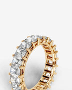 Lab Grown Diamond Full Circle Pavé Radiant Eternity Band Ring