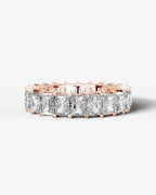 Lab Grown Diamond Full Circle Pavé Radiant Eternity Band Ring