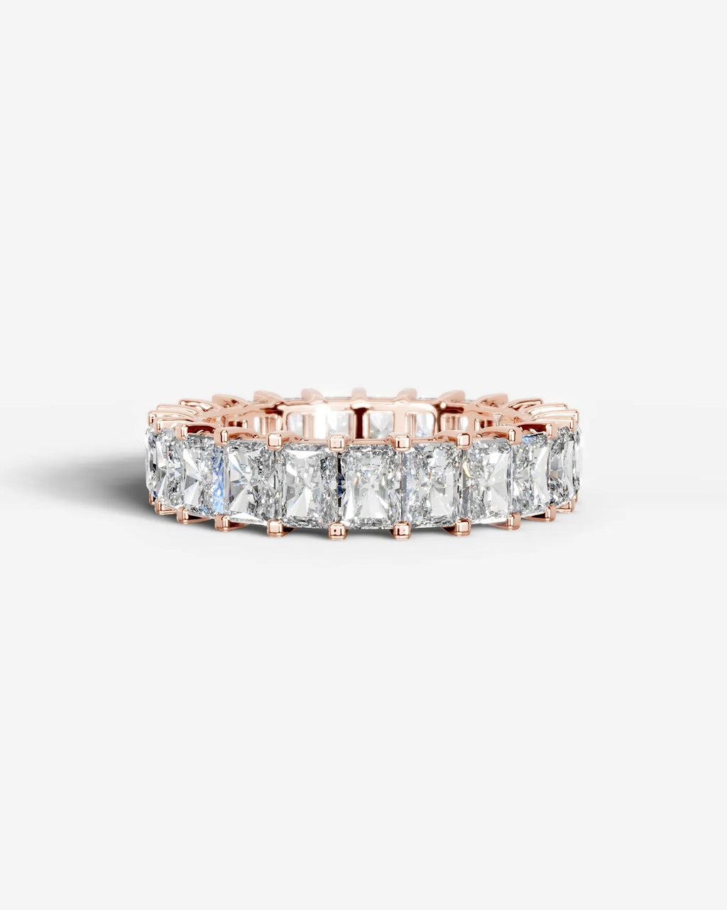Lab Grown Diamond Full Circle Pavé Radiant Eternity Band Ring