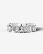 Lab Grown Diamond Full Circle Pavé Radiant Eternity Band Ring