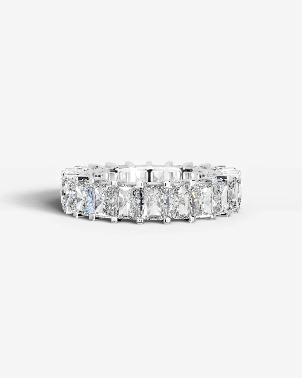 Lab Grown Diamond Full Circle Pavé Radiant Eternity Band Ring