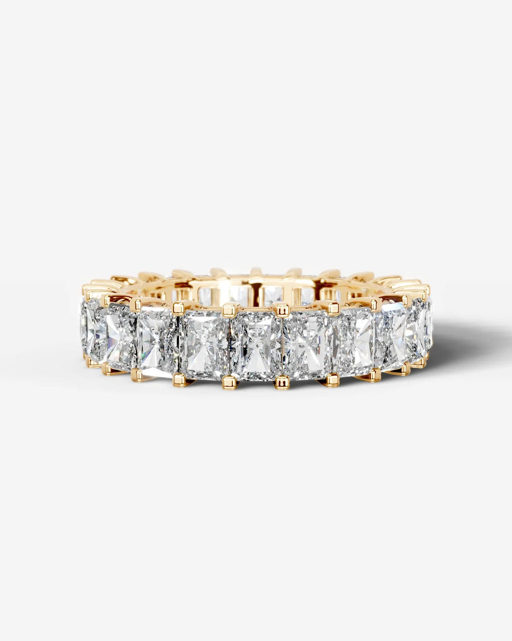 Lab Grown Diamond Full Circle Pavé Radiant Eternity Band Ring