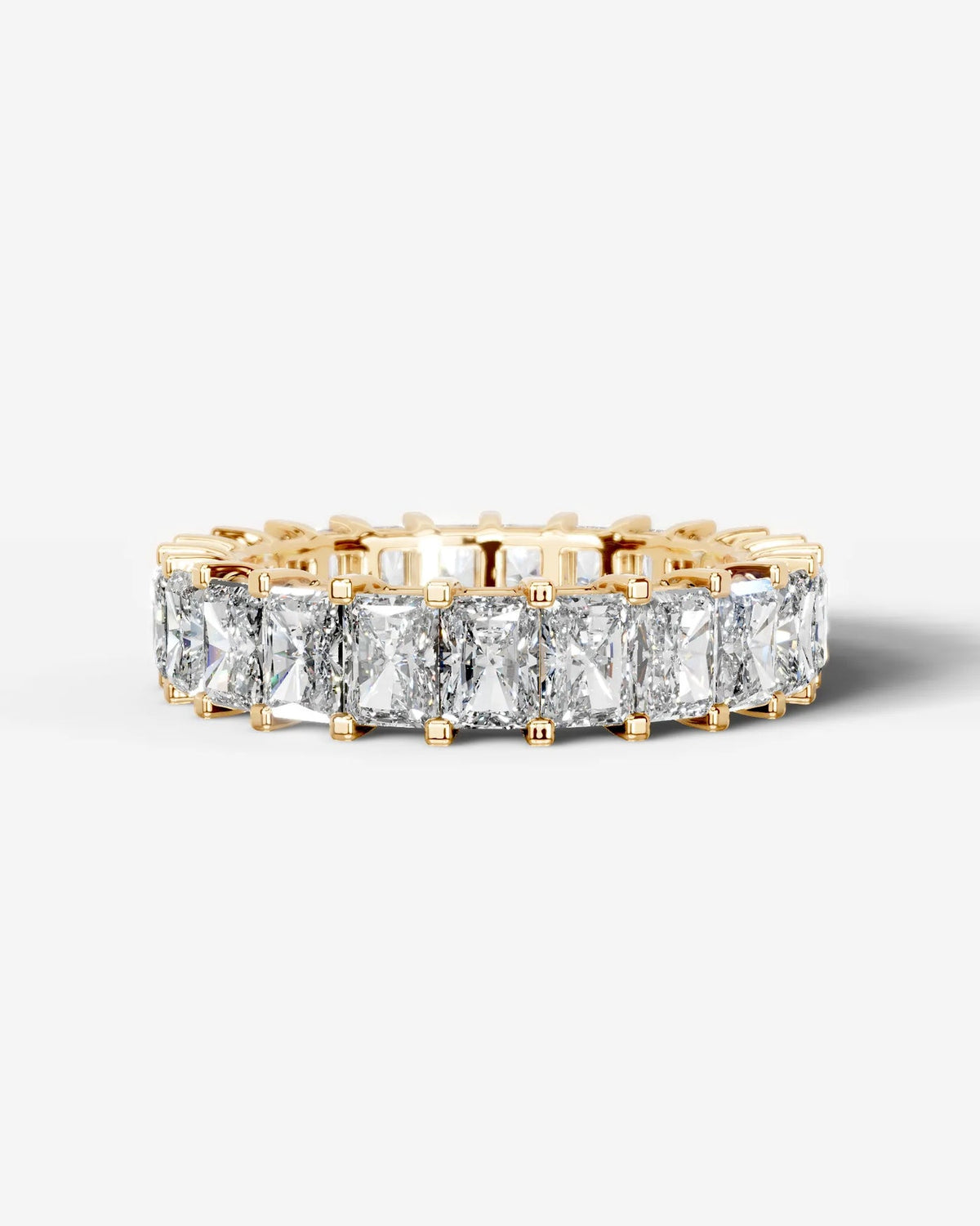Lab Grown Diamond Full Circle Pavé Radiant Eternity Band Ring
