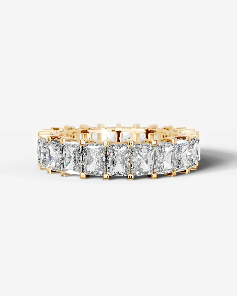 Lab Grown Diamond Full Circle Pavé Radiant Eternity Band Ring