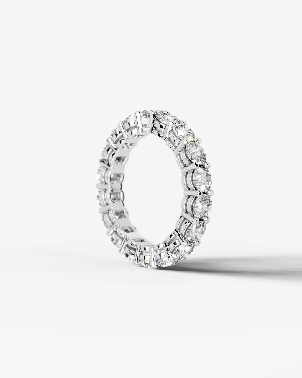 Lab Grown Diamond Heart Accent Eternity Band Ring