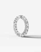 Lab Grown Diamond Heart Accent Eternity Band Ring