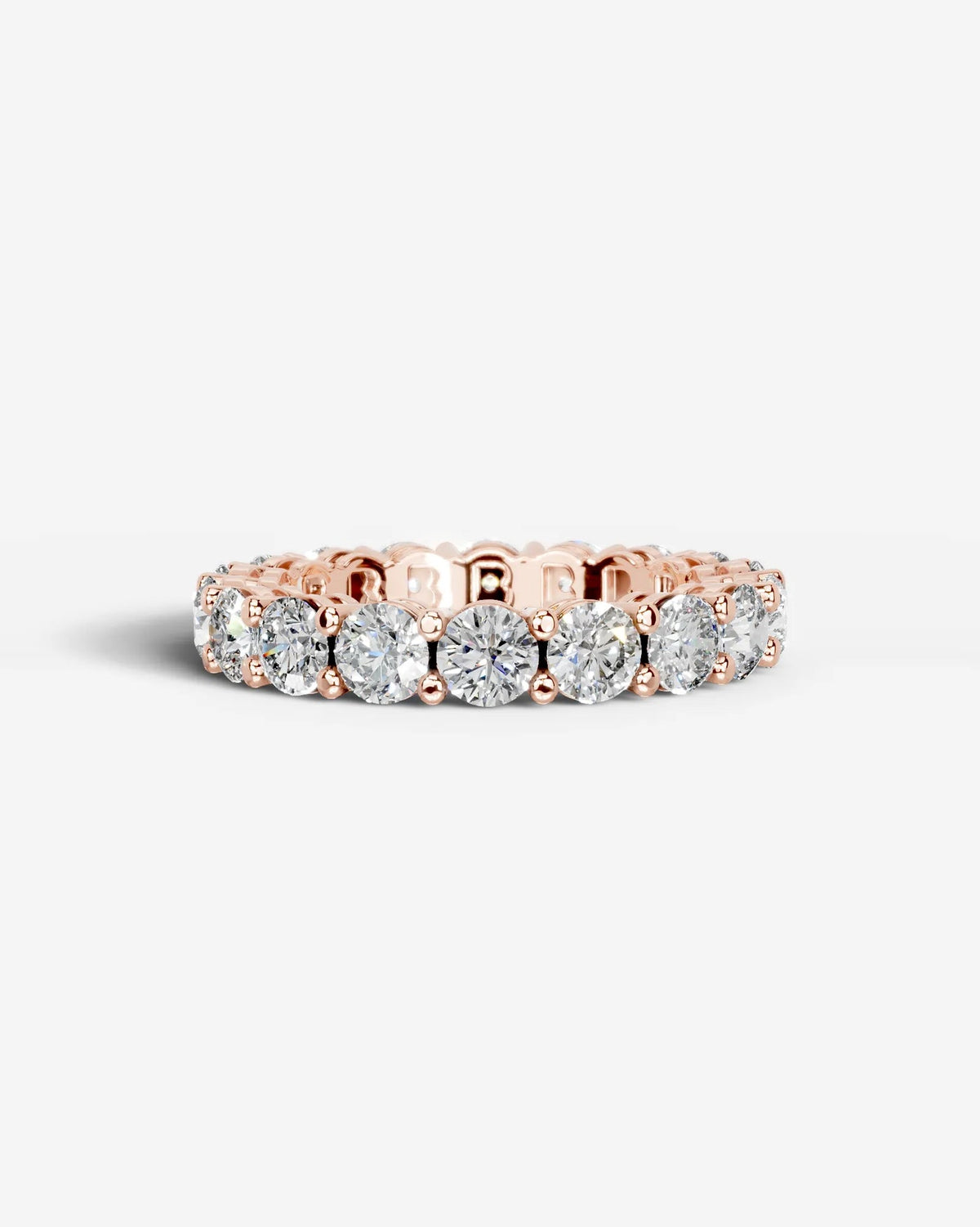 Lab Grown Diamond Heart Accent Eternity Band Ring