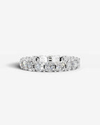 Lab Grown Diamond Heart Accent Eternity Band Ring