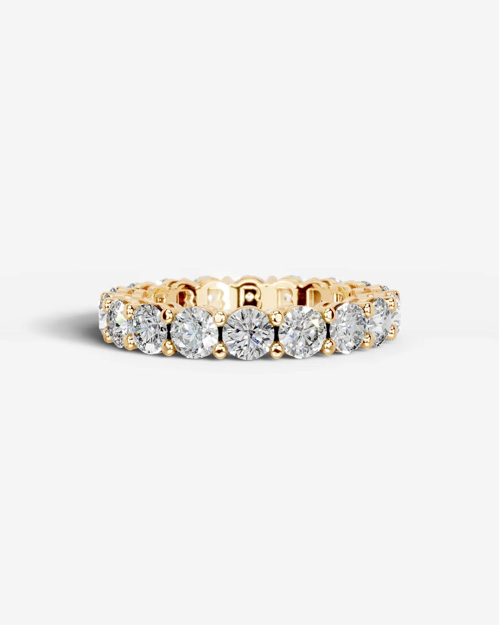Lab Grown Diamond Heart Accent Eternity Band Ring
