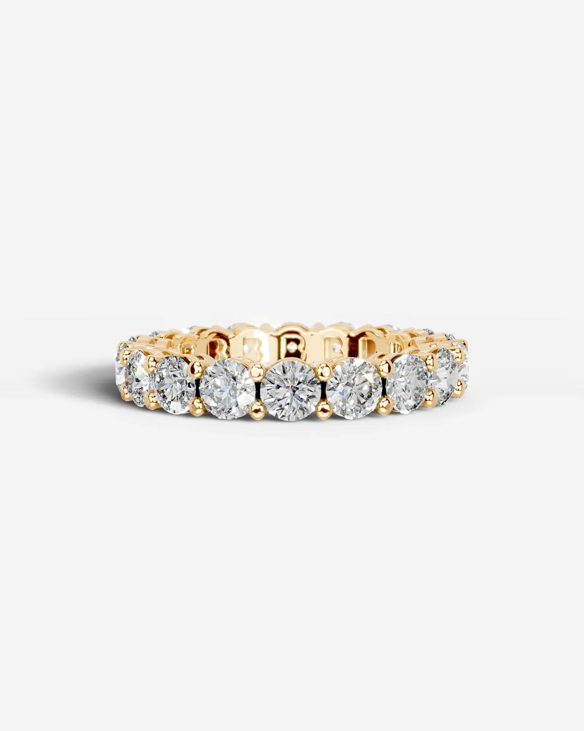 Lab Grown Diamond Heart Accent Eternity Band Ring