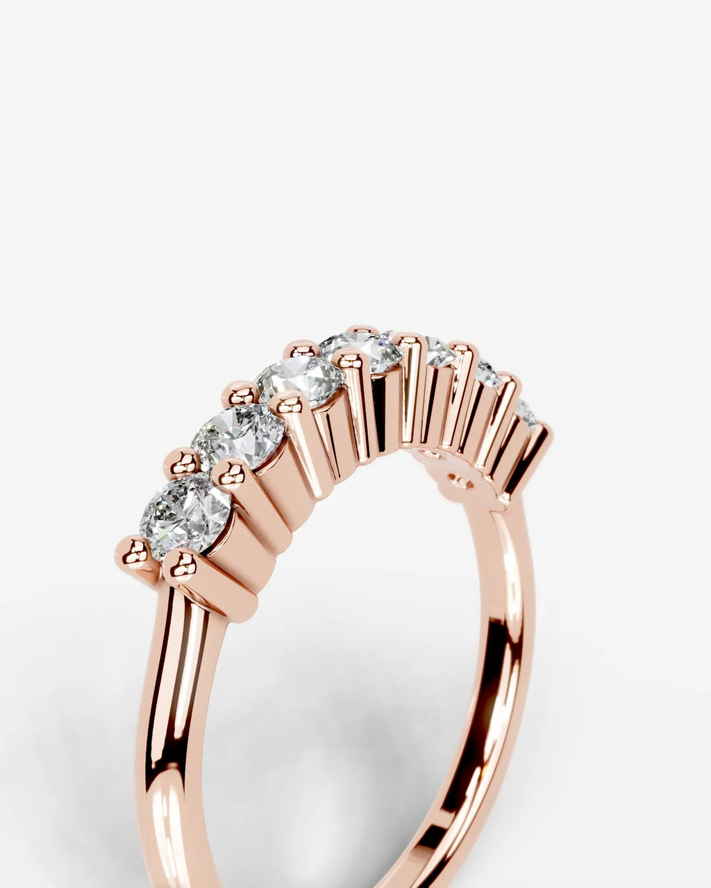 Lab Grown Diamond Classic Round Cut Shared Prong Band
