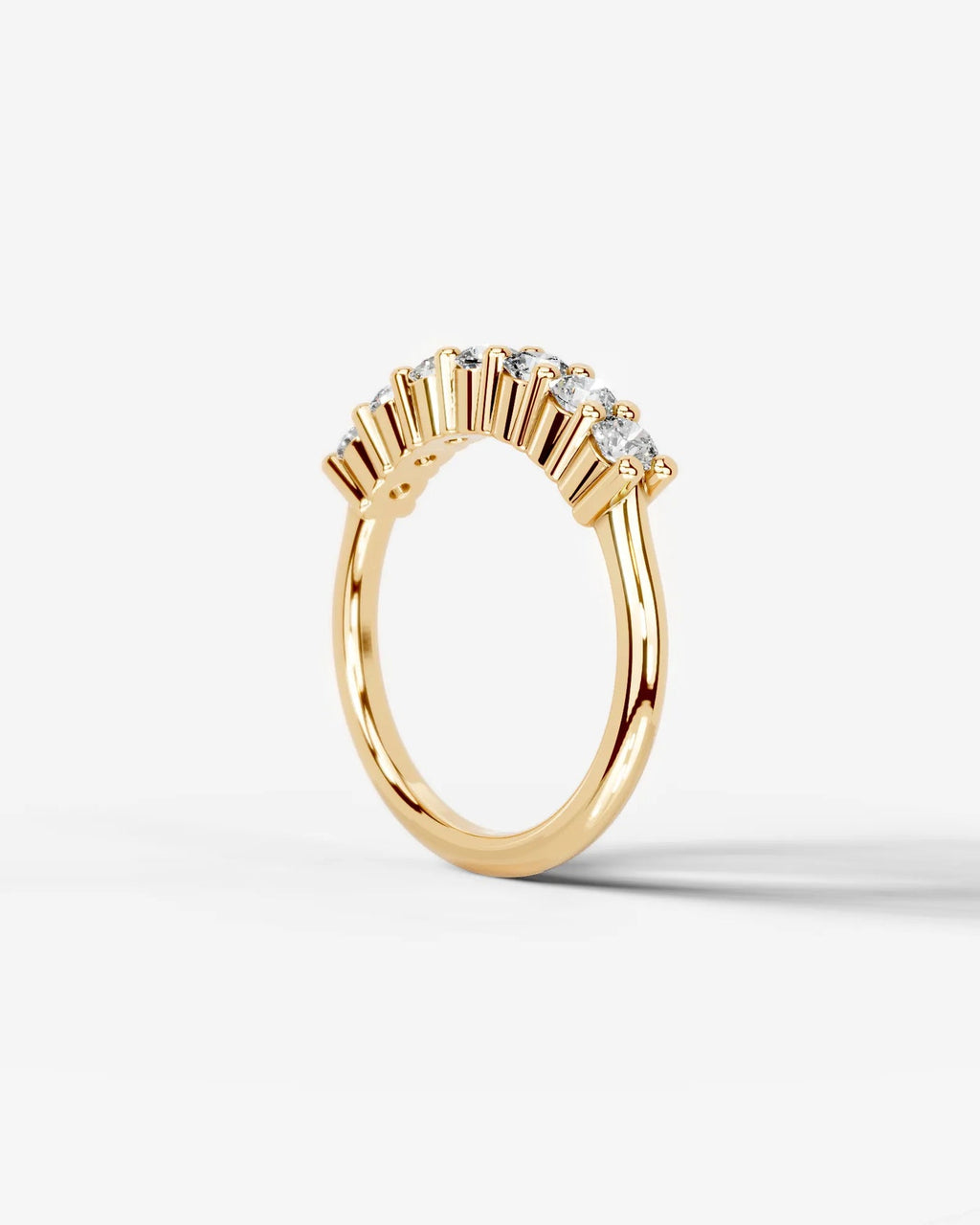 Lab Grown Diamond Classic Round Cut Shared Prong Band