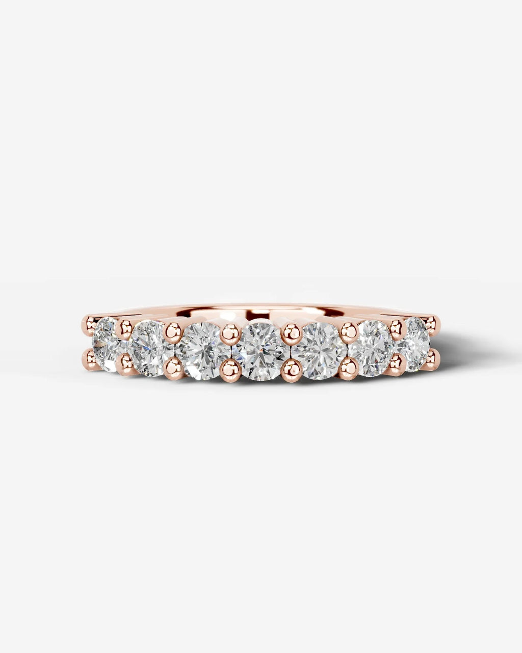 Lab Grown Diamond Classic Round Cut Shared Prong Band