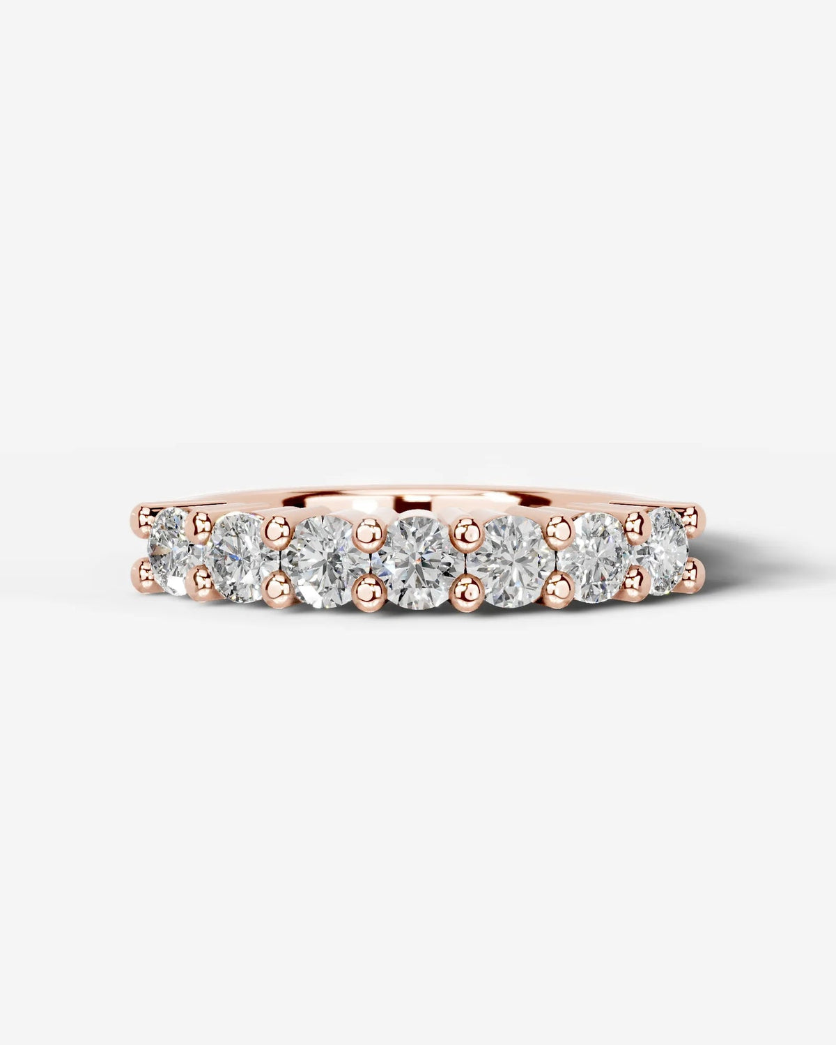 Lab Grown Diamond Classic Round Cut Shared Prong Band