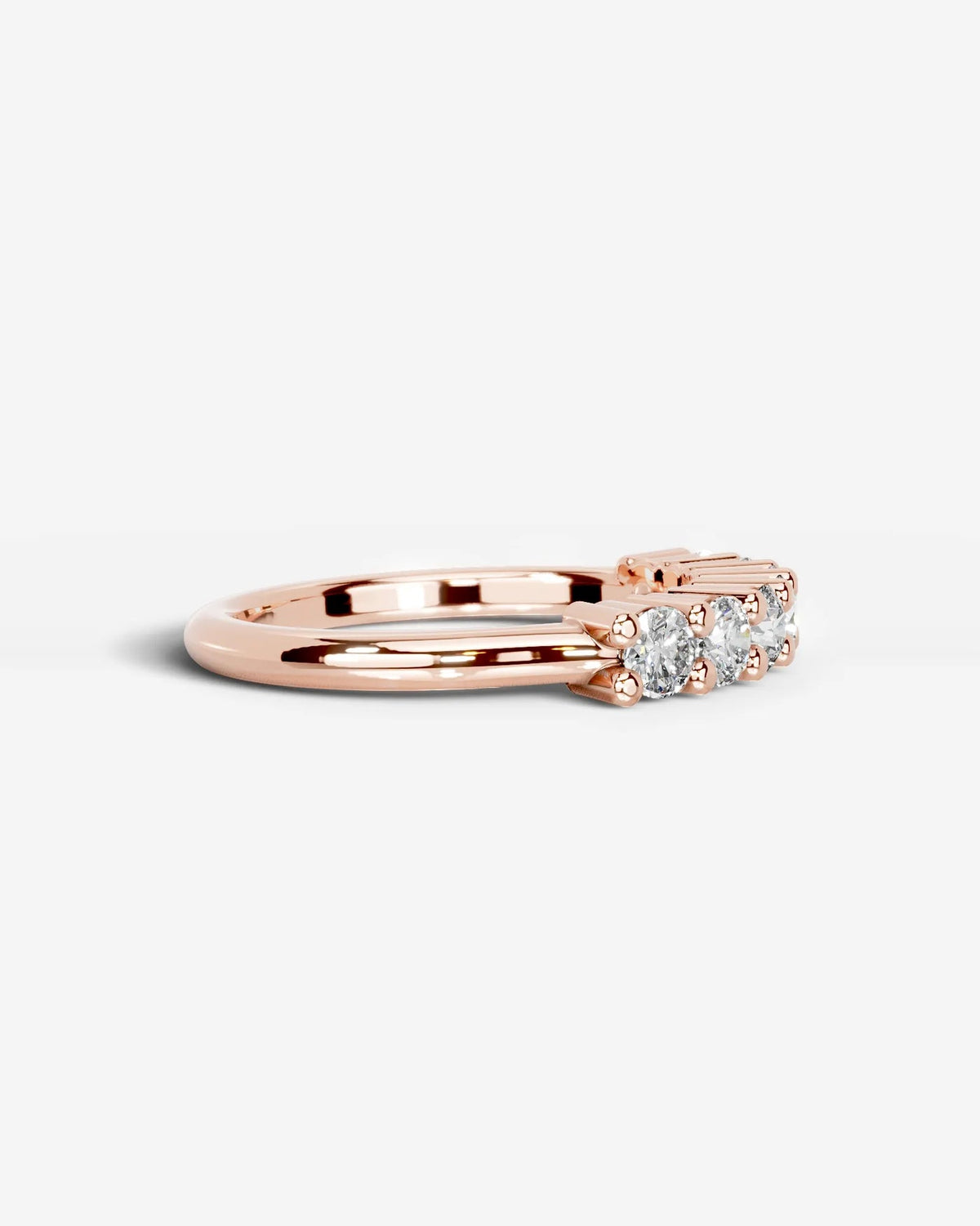 Lab Grown Diamond Classic Round Cut Shared Prong Band